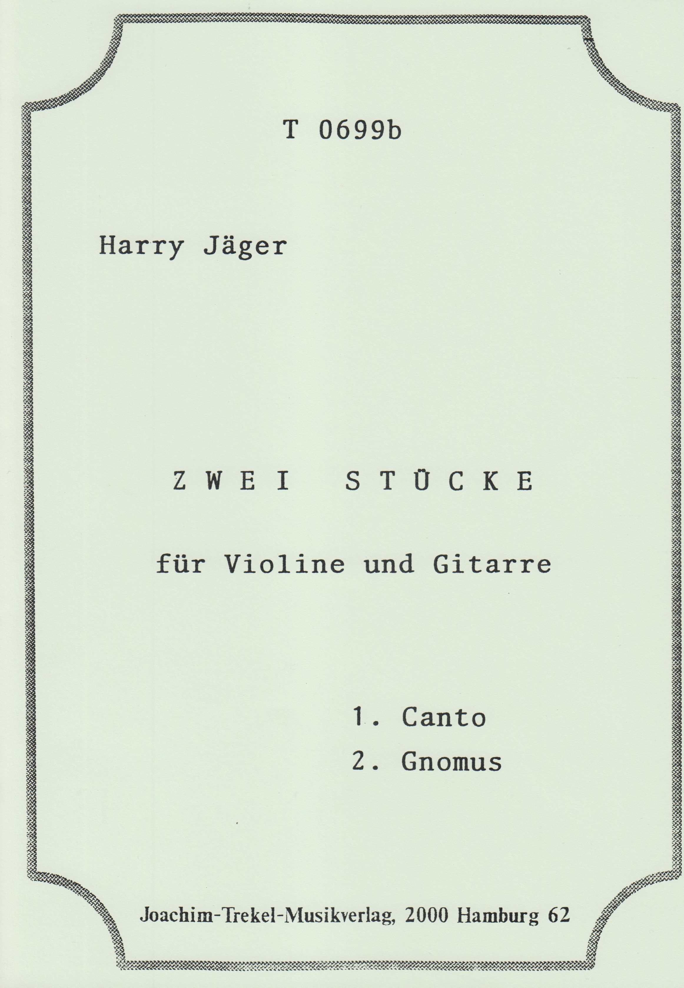 2 Stücke (Canto, Gnomus)